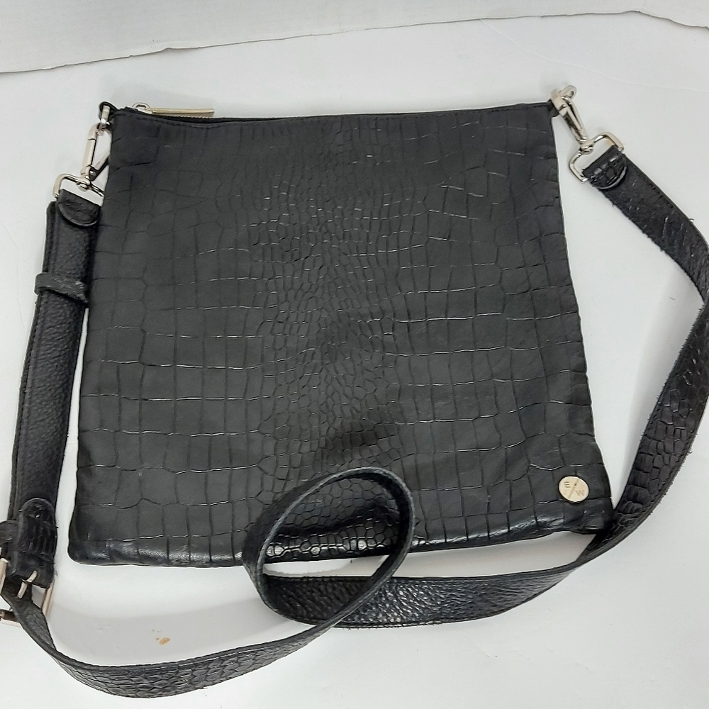 Elisabeth Weinstock leather crossbody bag black